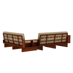 6 Seater L Shape Corner Sofa Set with Washable Zipper Cover