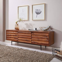 Solid sheesham wood showcase tv unit cabinet