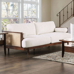 Modern Wooden Rattan Cane Sofa