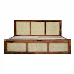 Rattan Solid Sheesham Wood Cane Bed