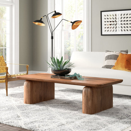 Solid Wood Sled Coffee Table