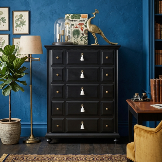Astor Apothecary-Style Black Dresser