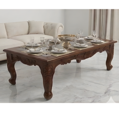 The Imperial Carved Teak Center Table