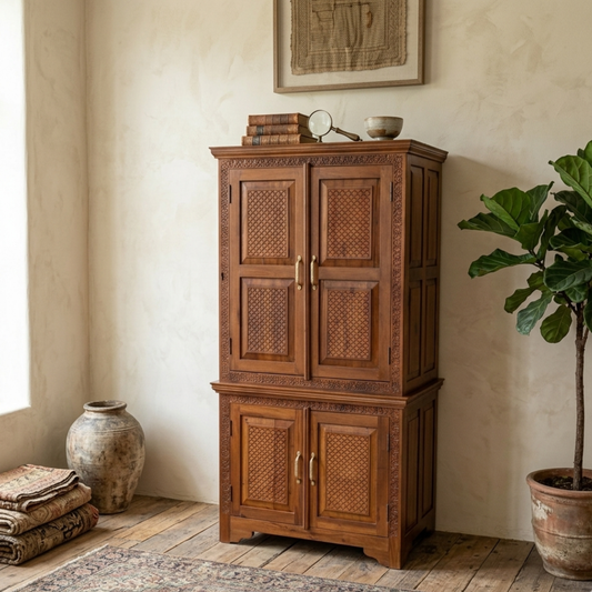 Haveli Carved Sheesham Cabinet