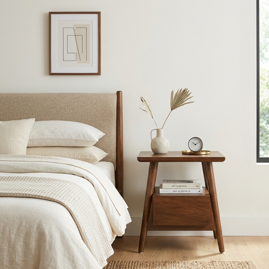 Kiara Solid Wood Bedside Table