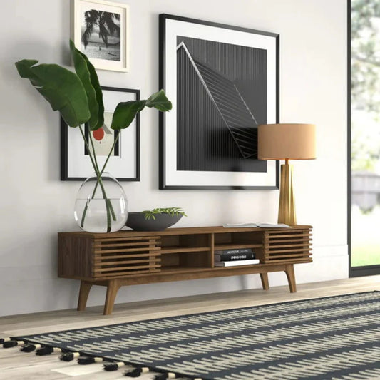 Premium Solid Wood TV Stand for Living Room
