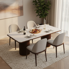 Contemporary Fluted Pedestal Table
