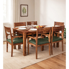The Cypress Solid Sheesham 6-Seater Dining Set