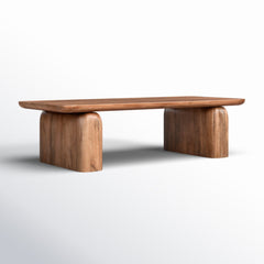 Solid Wood Sled Coffee Table