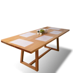 Haven Solid Wood Trestle Table