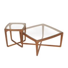 Aris Solid Sheesham Wood Nesting Coffee Table Set