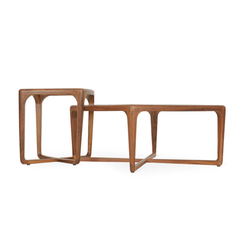 Aris Solid Sheesham Wood Nesting Coffee Table Set