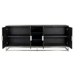 Sideboard Blackbone silver 4-doors