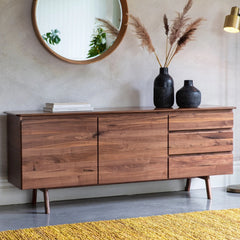 Walnut Sideboard with 2 Doors and 3 Drawers