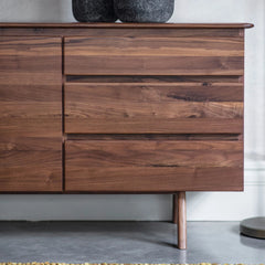 Walnut Sideboard with 2 Doors and 3 Drawers
