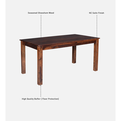 The Cypress Solid Sheesham 6-Seater Dining Set
