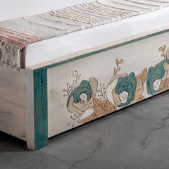 Hand-Painted Floral Bed