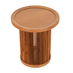 Vedika Solid Sheesham Wood Fluted Coffee Table Set