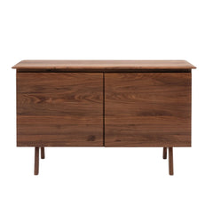 Modern Walnut Wood 2-Door Sideboard