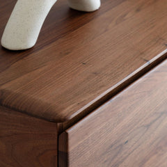 Modern Walnut Wood 2-Door Sideboard