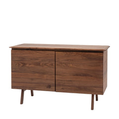 Modern Walnut Wood 2-Door Sideboard