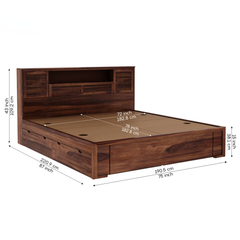 Horizon Slatted Storage Bed