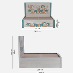 Hand-Painted Floral Bed