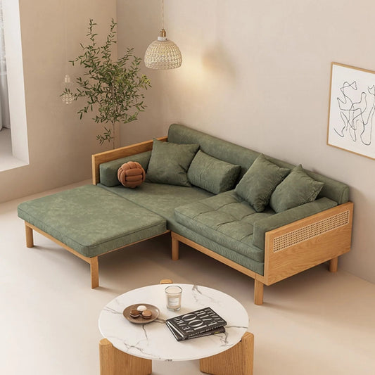 Multifunctional Pull-Out Sofa Bed with Solid Wood Frame