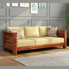 Miley Wooden Living Room Sofa Set