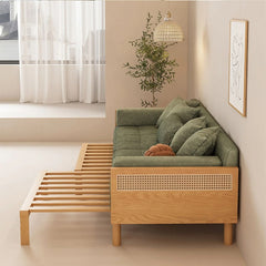 Multifunctional Pull-Out Sofa Bed with Solid Wood Frame