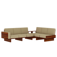 6 Seater L Shape Corner Sofa Set with Washable Zipper Cover