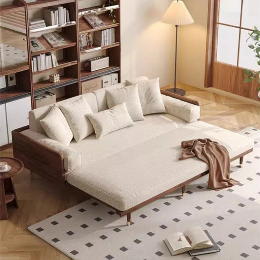 Stylish SERENIT Solid Teak Wood Sofa Cum Bed