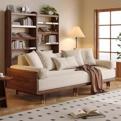 Stylish SERENIT Solid Teak Wood Sofa Cum Bed