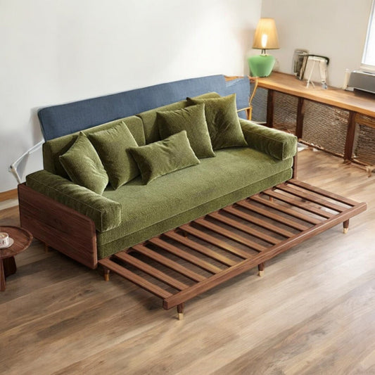 Stylish SERENIT Solid Teak Wood Sofa Cum Bed