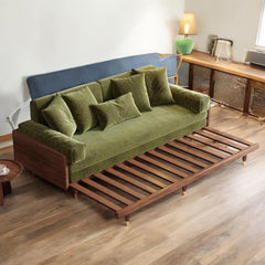 Stylish SERENIT Solid Teak Wood Sofa Cum Bed