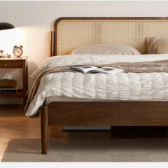 Solid Wood Cane Bed