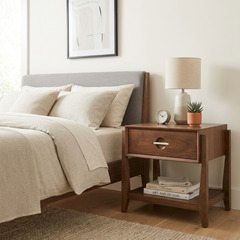 Vanya Solid Wood Bedside Table