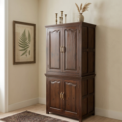 Providence Solid Wood Double-Tier Armoire