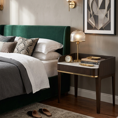 Verona Marble-Top Bedside Table