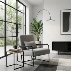 Koda Minimalist Metal-Framed Lounge Chair