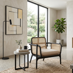 Onyx Cane Club Chair