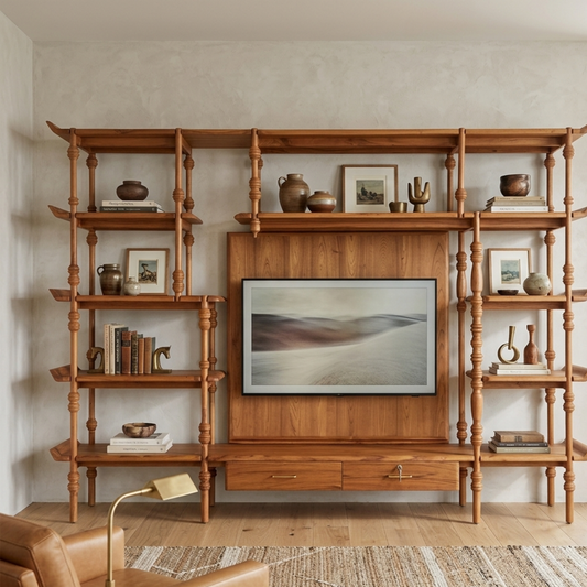 Devagiri Heritage Solid Wood Media & Display Wall