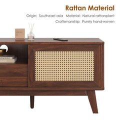 Natural Rattan TV Stand for Living Room