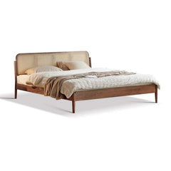 Solid Wood Cane Bed