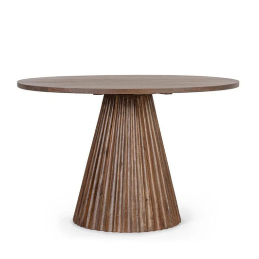 Mango Wood 4-Seater Dining Table with Flat Walnut Finish