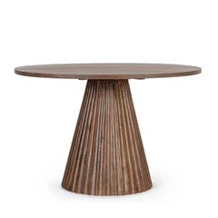 Mango Wood 4-Seater Dining Table with Flat Walnut Finish
