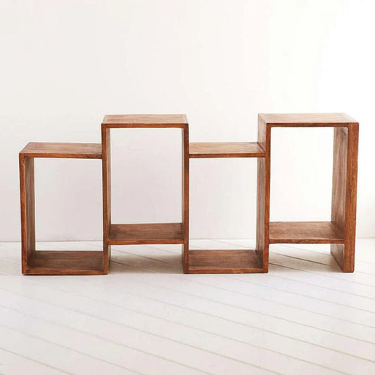 Solid sheesham wood showcase tv unit cabinet