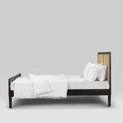 Solid Wood Rattan Bed