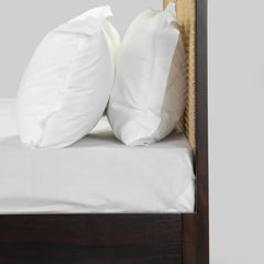 Solid Wood Rattan Bed
