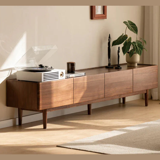 Real Wood Tv Stand Walnut Finish